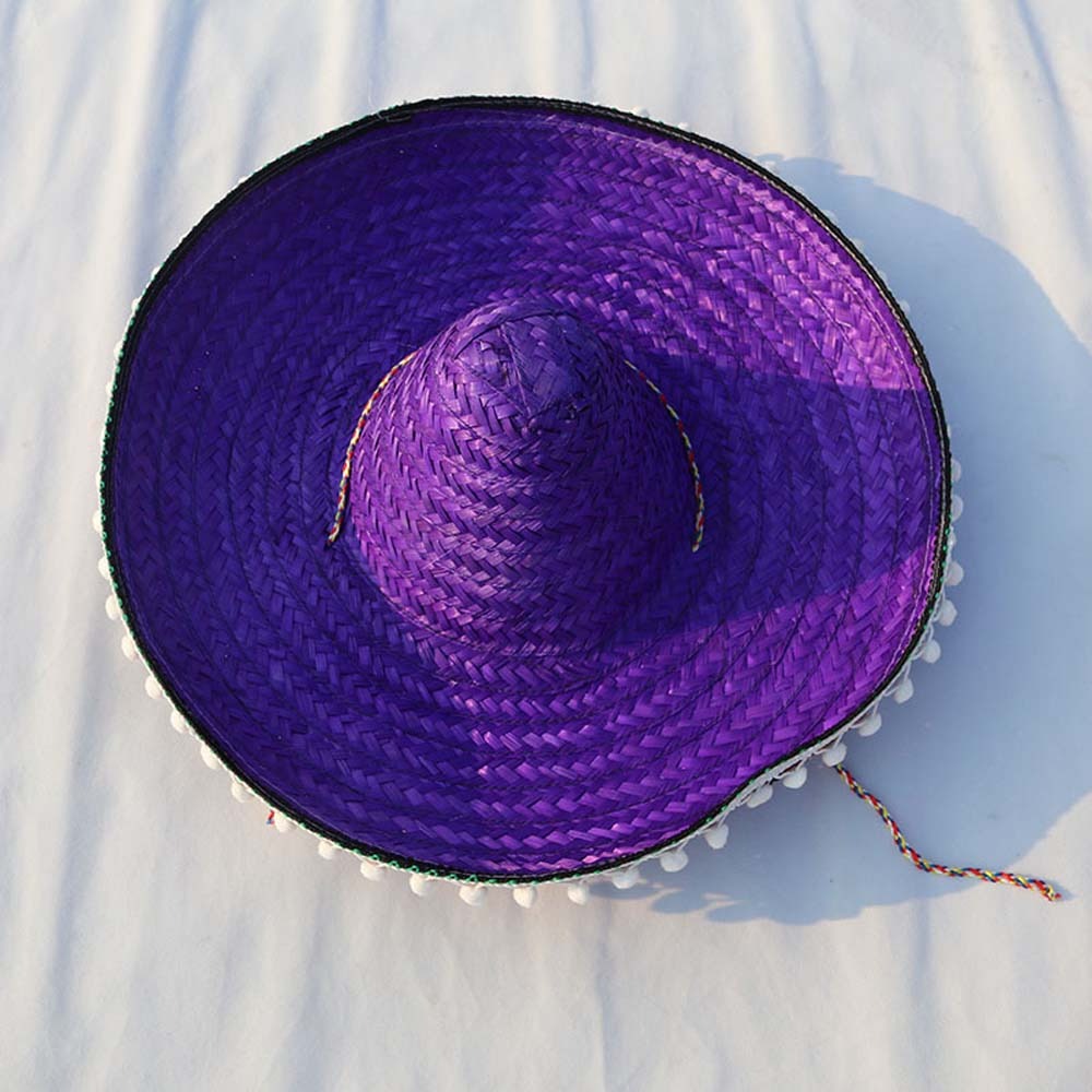 Bucket Hat Straw - Summer Wide Brim Mexican Party Hat