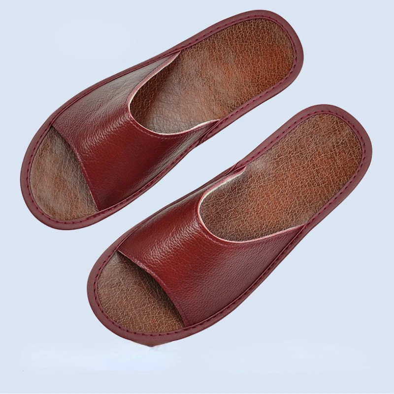 Flip Flop Leather Men - XIHAHA Summer Fashion Cowhide Genuine Leather