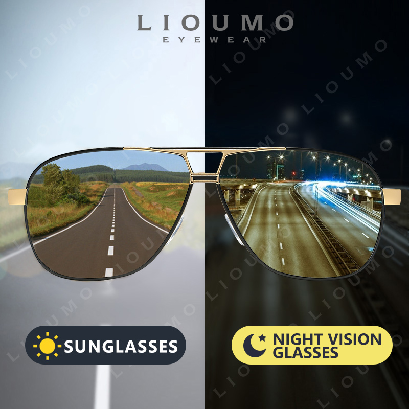 Sunglasses Aviator Polarized - LIOUMO Aviation Sunglasses Men Polarized Anti-UV