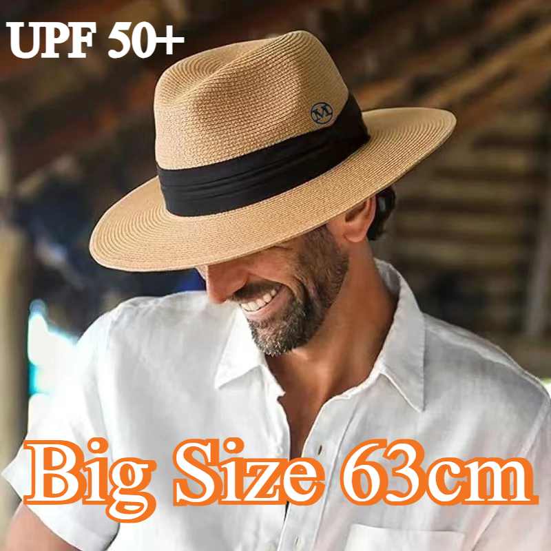 Bucket Hat Straw - Big Size XL 63cm Travel Panama
