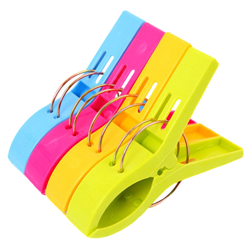 Beach Towel Large - 4pcs Large Bright Colour Clothes Clip
