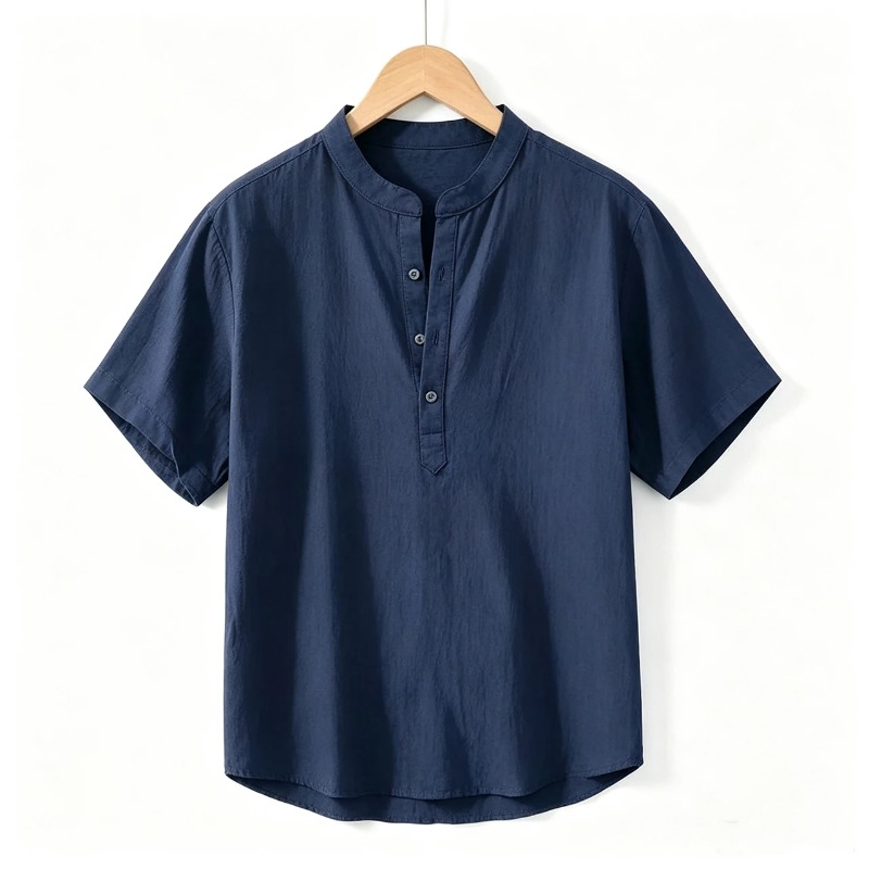 Summer Mens Short Sleeve Shirt - огляд і ціна Linen Shirt Breathable