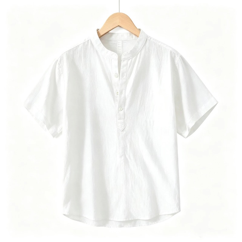 Summer Mens Short Sleeve Shirt - огляд і ціна Linen Shirt Breathable