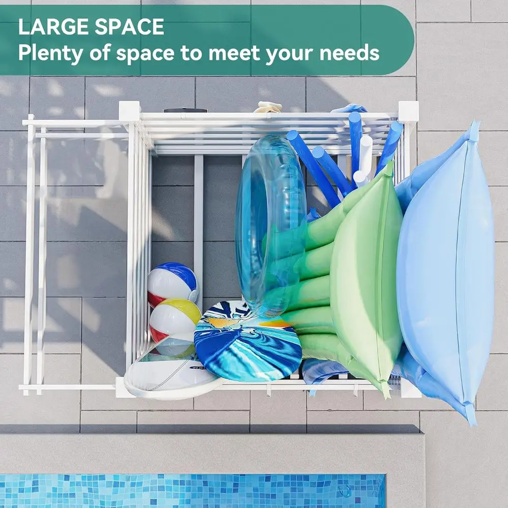 Pool Storage Bin with Towel Ra - огляд і ціна Beach Towel Large