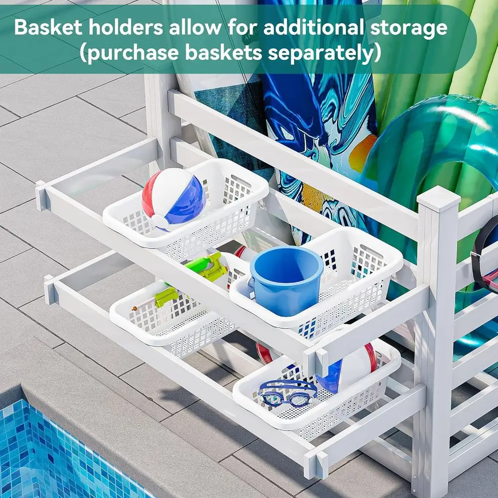 Pool Storage Bin with Towel Ra - огляд і ціна Beach Towel Large