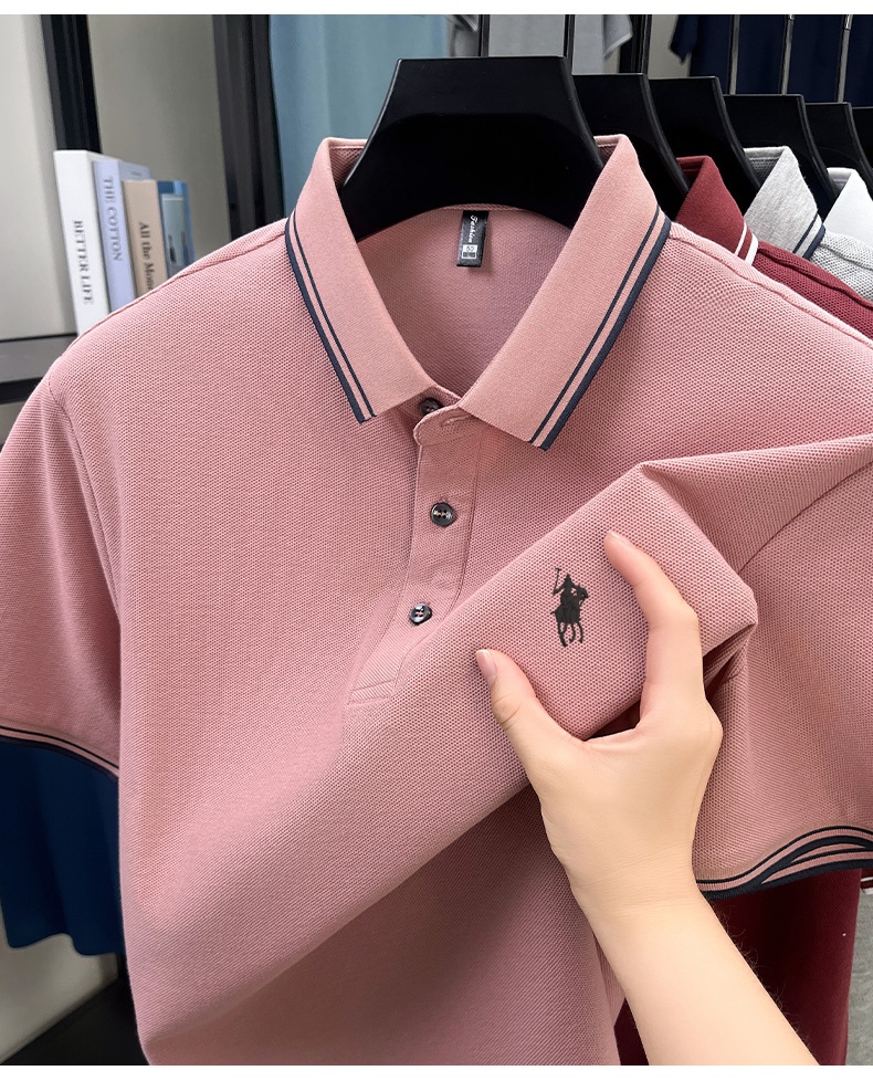 Summer Striped Collar Polo Shi - огляд і ціна Polo Shirt Pique