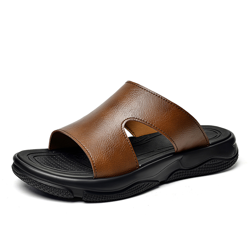Men's Leather Slide Sandals No - огляд і ціна Flip Flop Leather Men