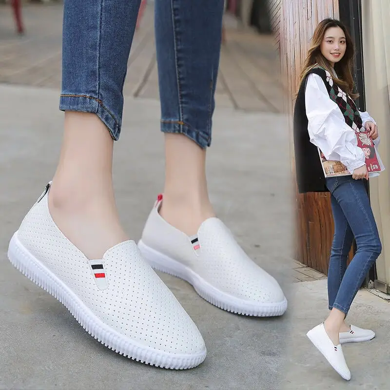 Women Sneakers White Flats Cut - огляд і ціна Espadrille Slip On