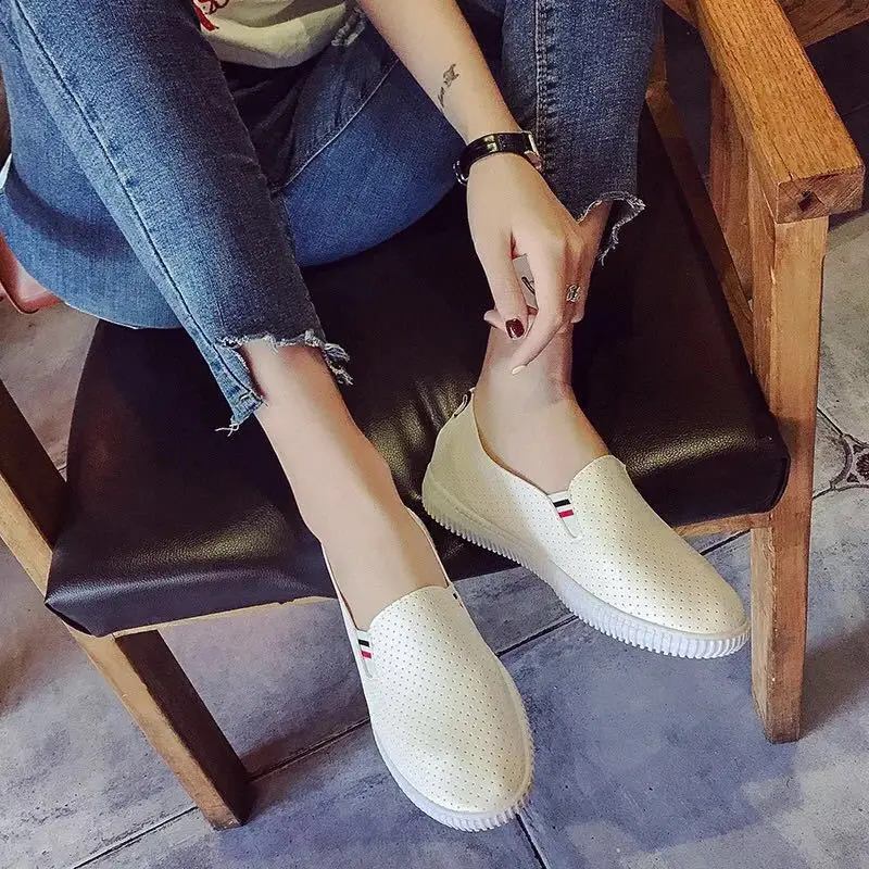 Women Sneakers White Flats Cut - огляд і ціна Espadrille Slip On