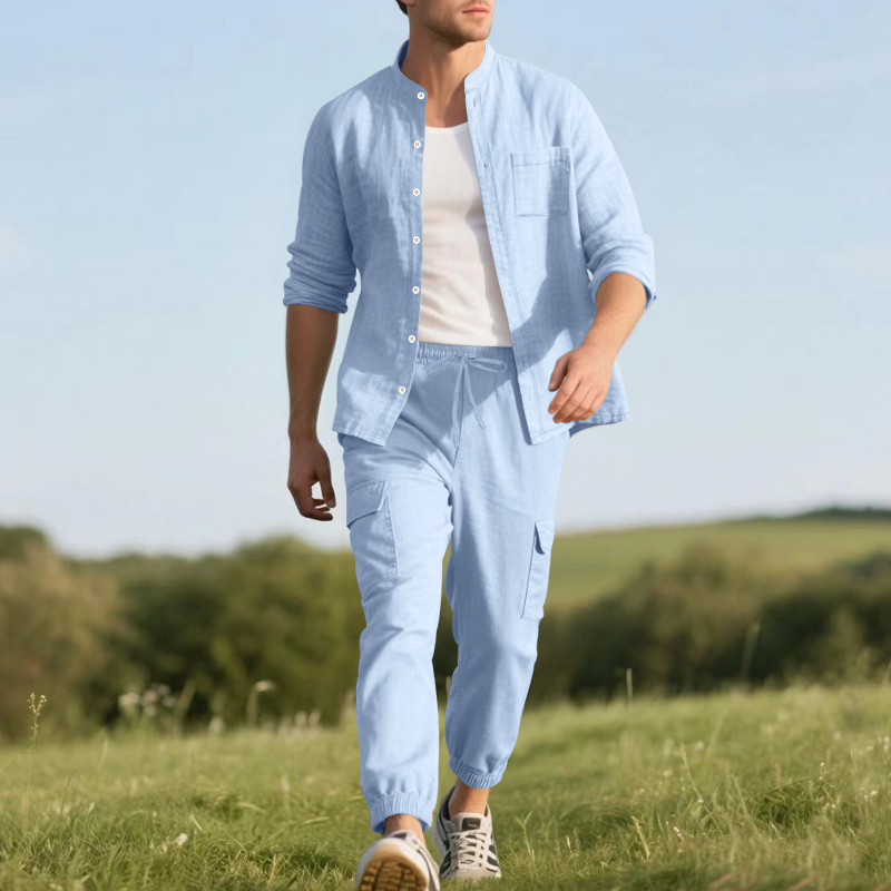 Men's Linen Breathable Two-Pie - огляд і ціна Linen Shirt Breathable