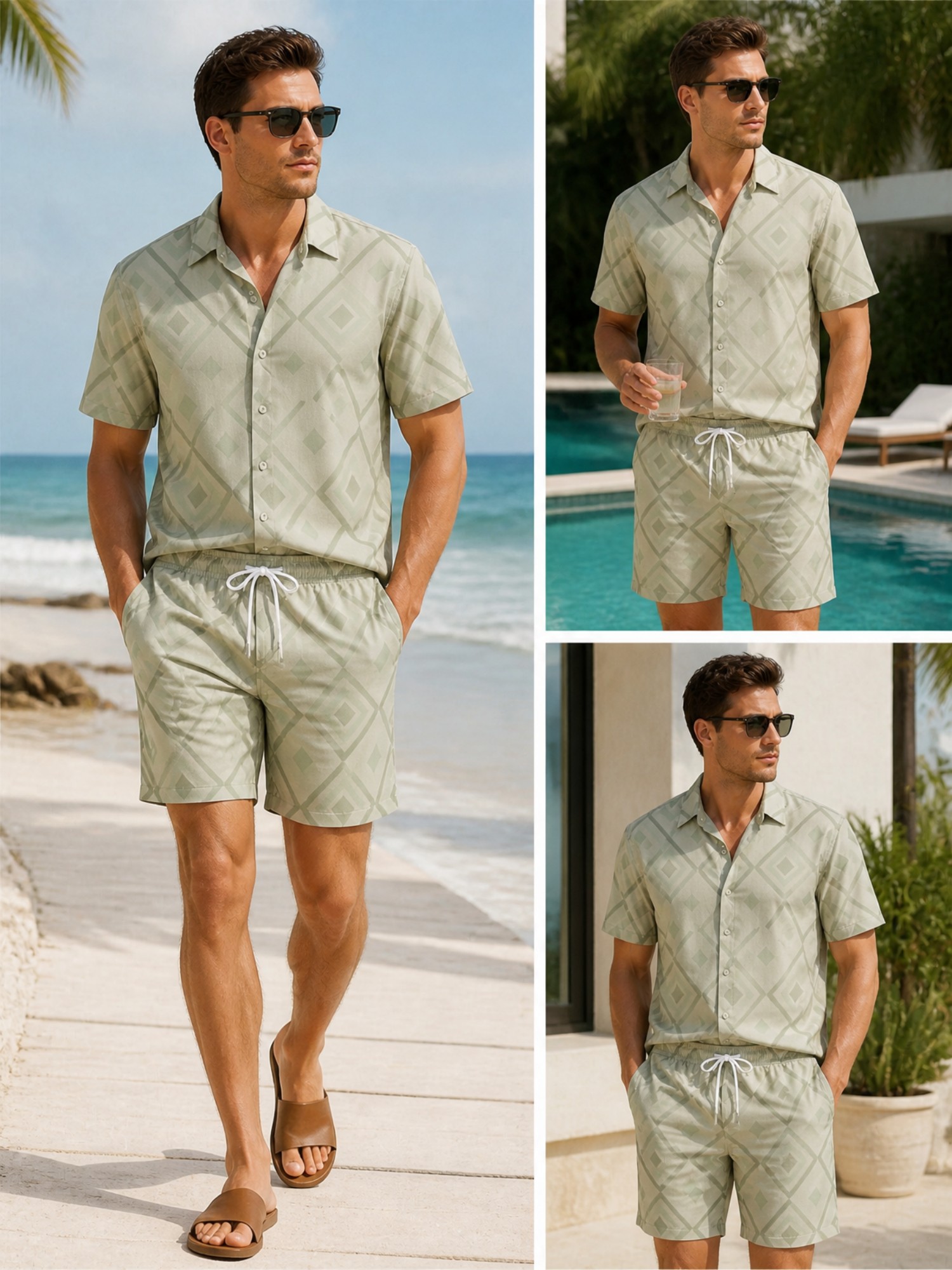 Mens Floral Short Sleeve Shirt - огляд і ціна Resort Shirt Floral