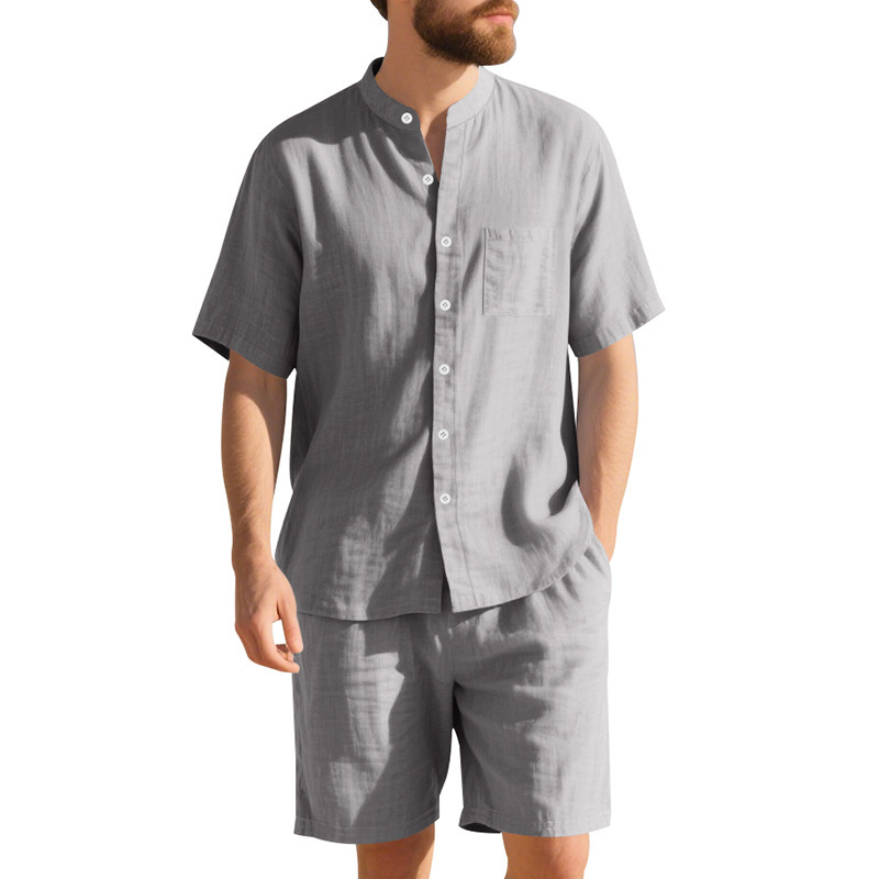 Summer Men's Linen Loose-Fit S - огляд і ціна Linen Shirt Breathable