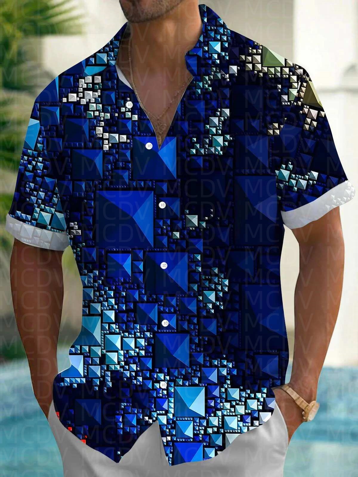 Sun Pattern Style Men's Hawaii - огляд і ціна Shirt Camp Collar