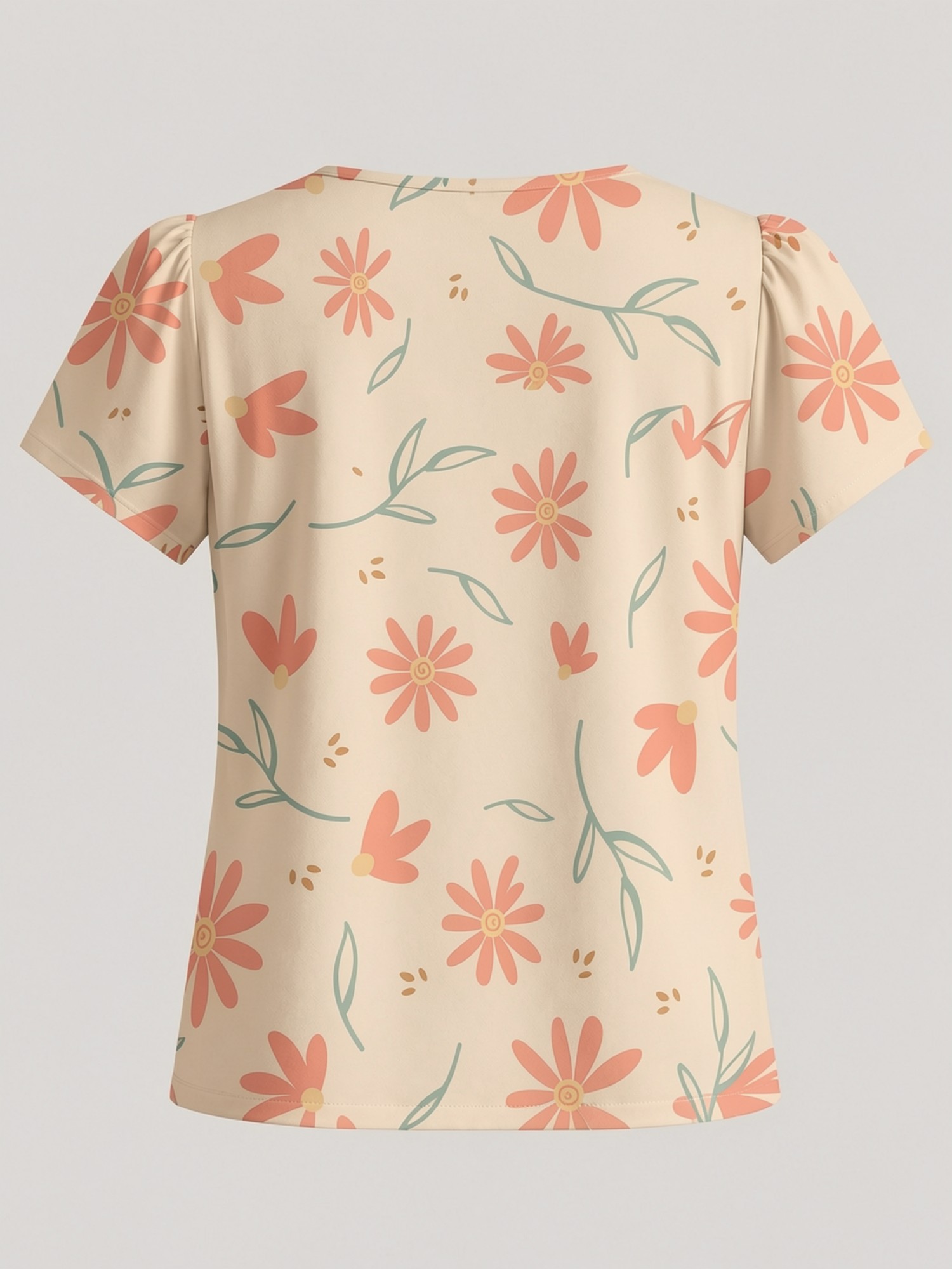 2026 New Women's Round Neck El - огляд і ціна Resort Shirt Floral
