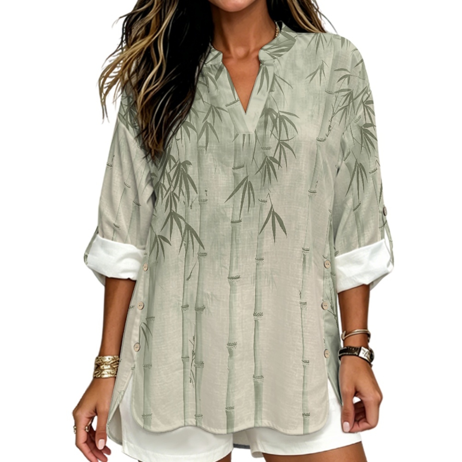 INSTANTARTS Women'S Linen V-Ne - огляд і ціна Linen Shirt Breathable