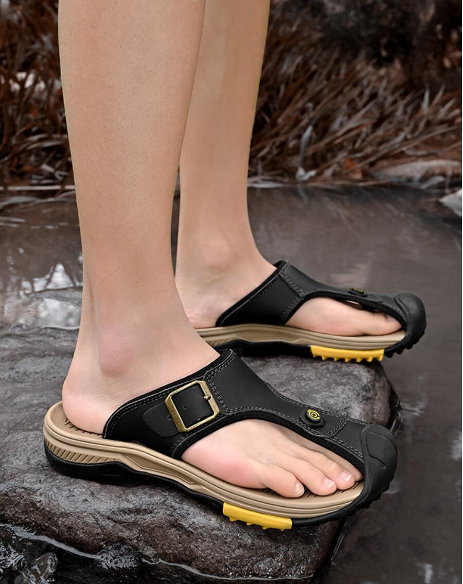 Genuine Leather Sandals Men Br - огляд і ціна Flip Flop Leather Men