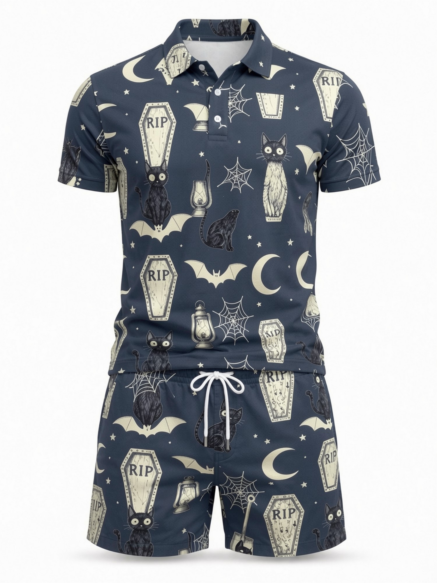 Mens Short Sleeve Polo Shirt a - огляд і ціна Resort Shirt Floral