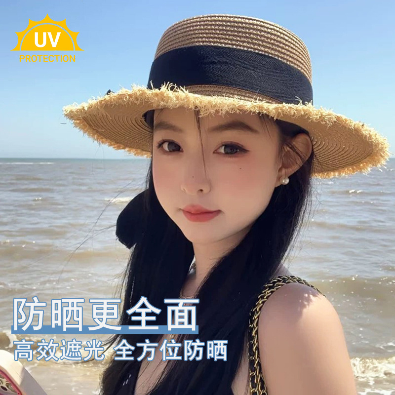 Women Straw Sun Hat Bowknot Su - огляд і ціна Packable Hat Nylon
