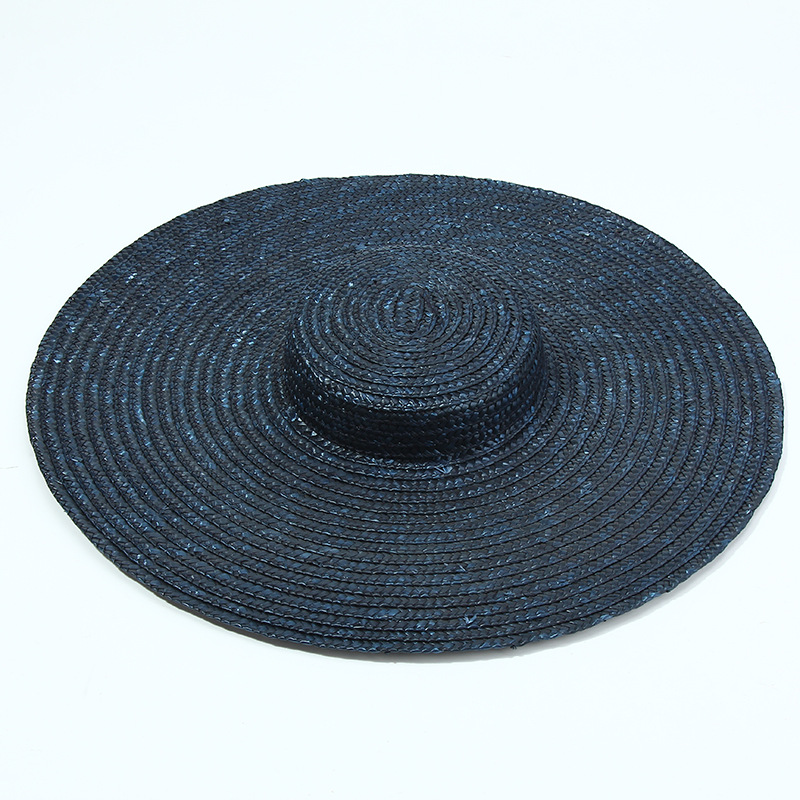 15cm Wide Brim Straw Hat Flat  - огляд і ціна Bucket Hat Straw