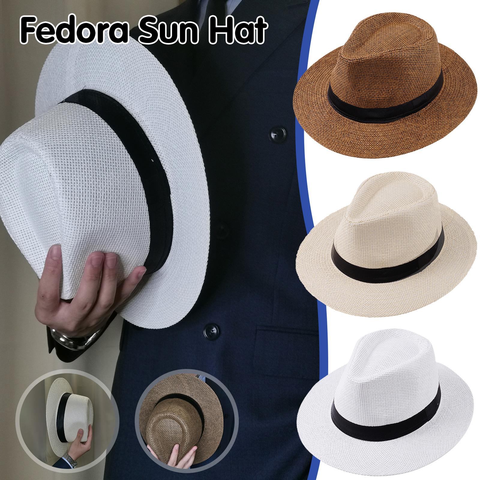Men Summer Panama Straw Hat Na - огляд і ціна Bucket Hat Straw