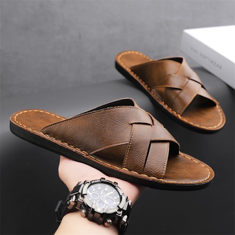 Genuine Leather Men Casual San - огляд і ціна Flip Flop Leather Men