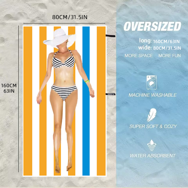 Vibrant Striped Beach Towel La - огляд і ціна Beach Towel Large