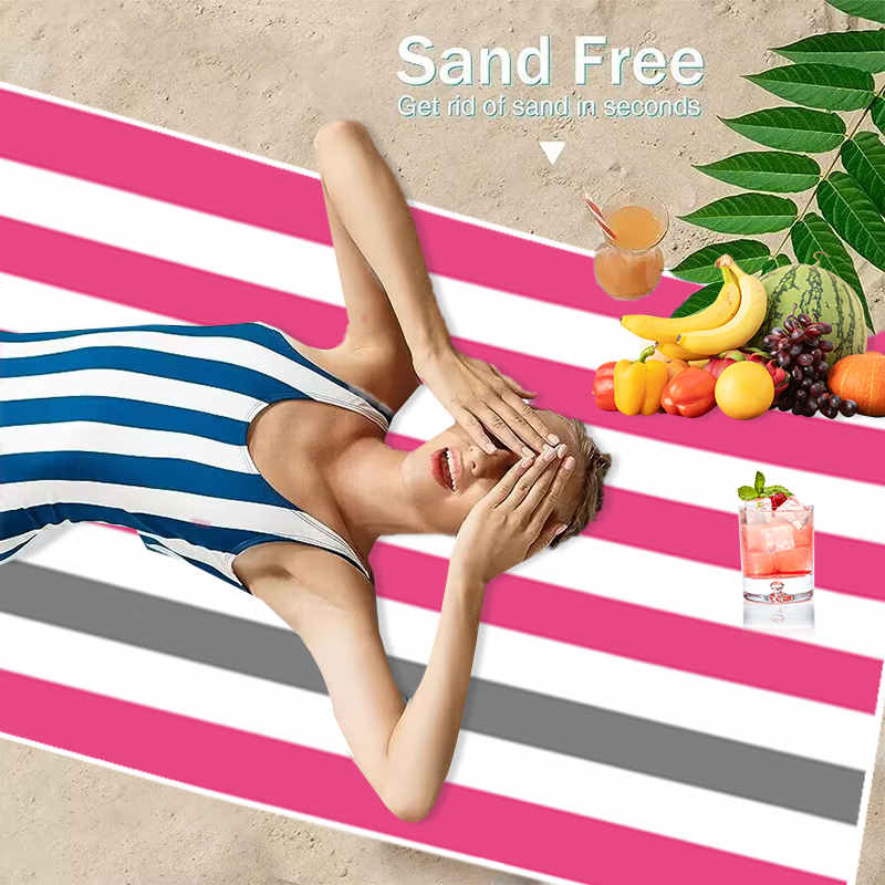 Vibrant Striped Beach Towel La - огляд і ціна Beach Towel Large