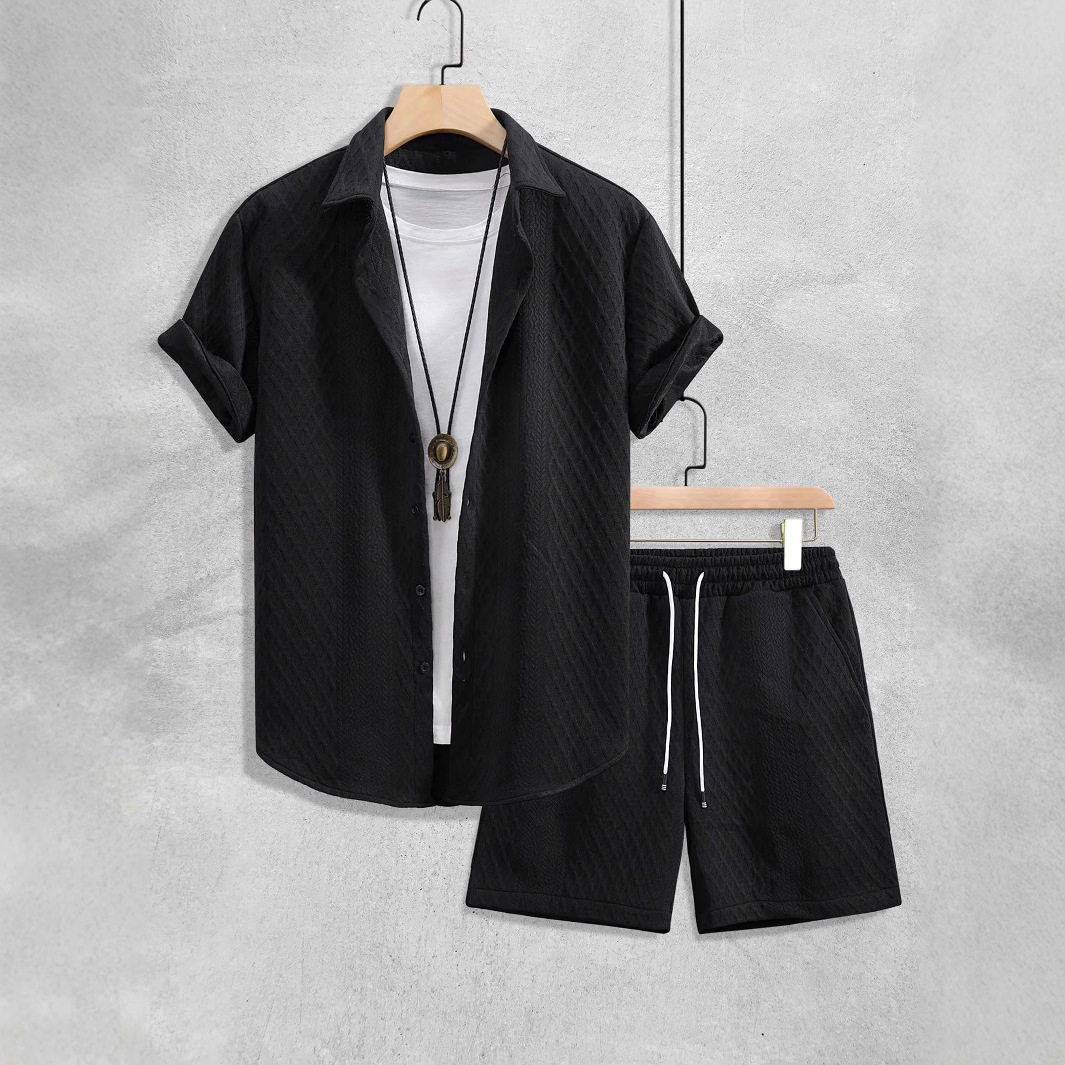Summer New Men's Casual White  - огляд і ціна Shirt Camp Collar