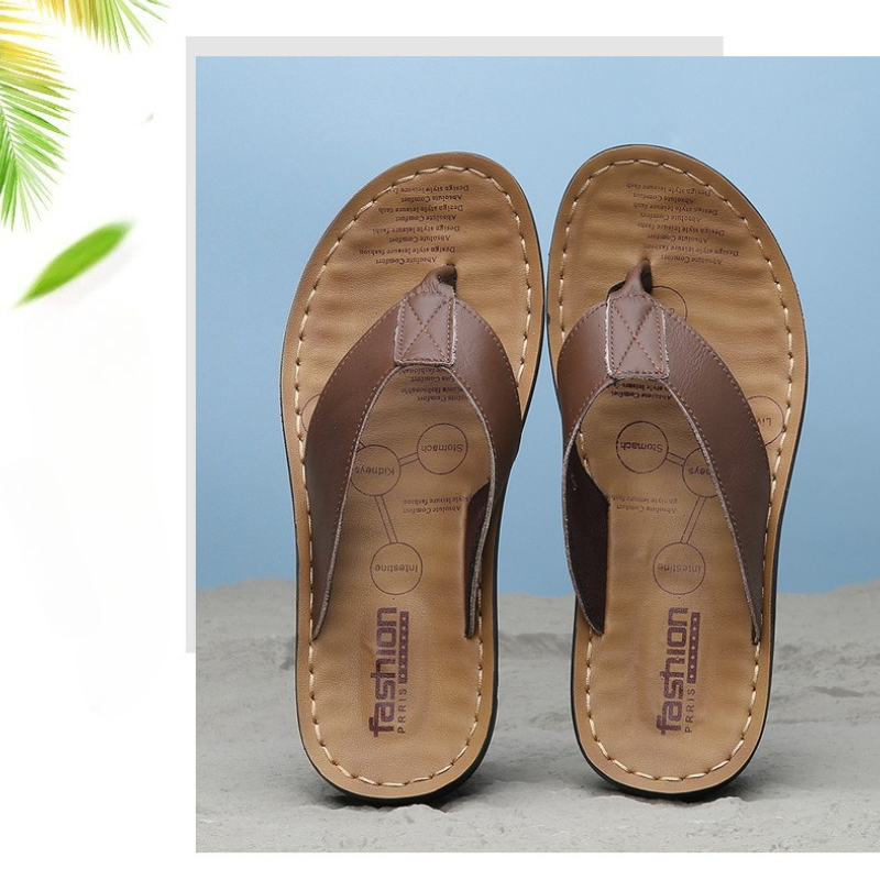 2026 Shoes Leather Men's Flip  - огляд і ціна Flip Flop Leather Men