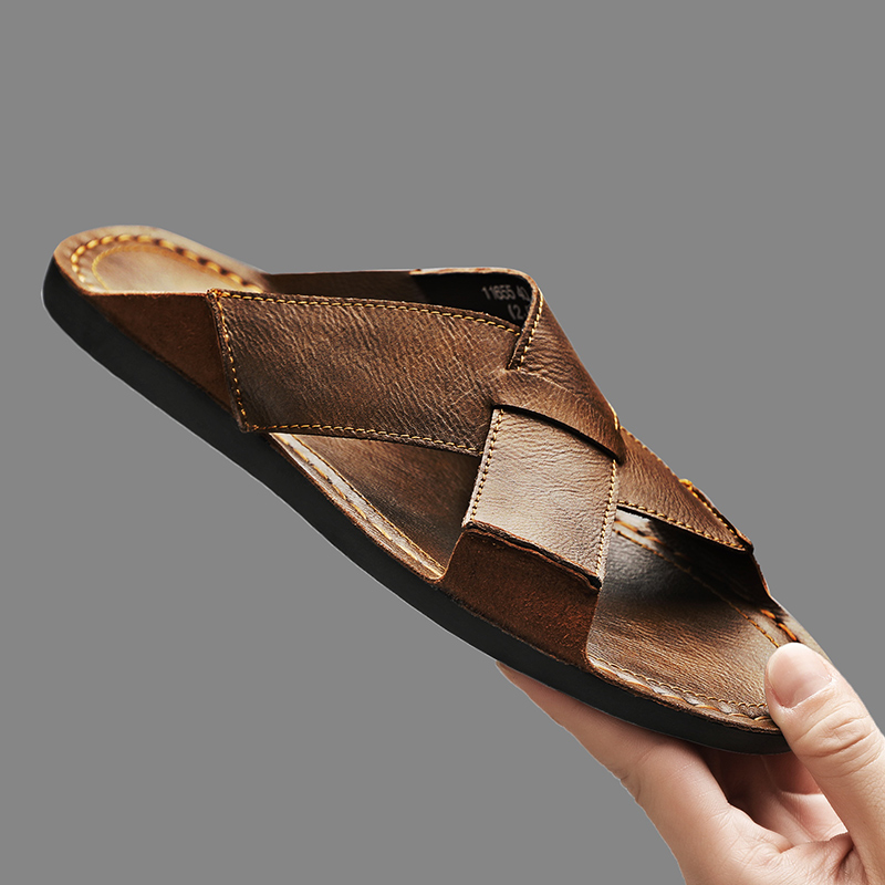 Fashion Genuine Leather Men Sl - огляд і ціна Flip Flop Leather Men