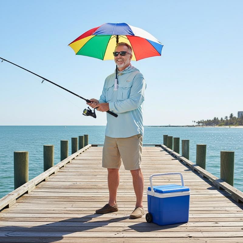 @*Head-mounted Umbrella Foldab - огляд і ціна Bucket Hat Straw