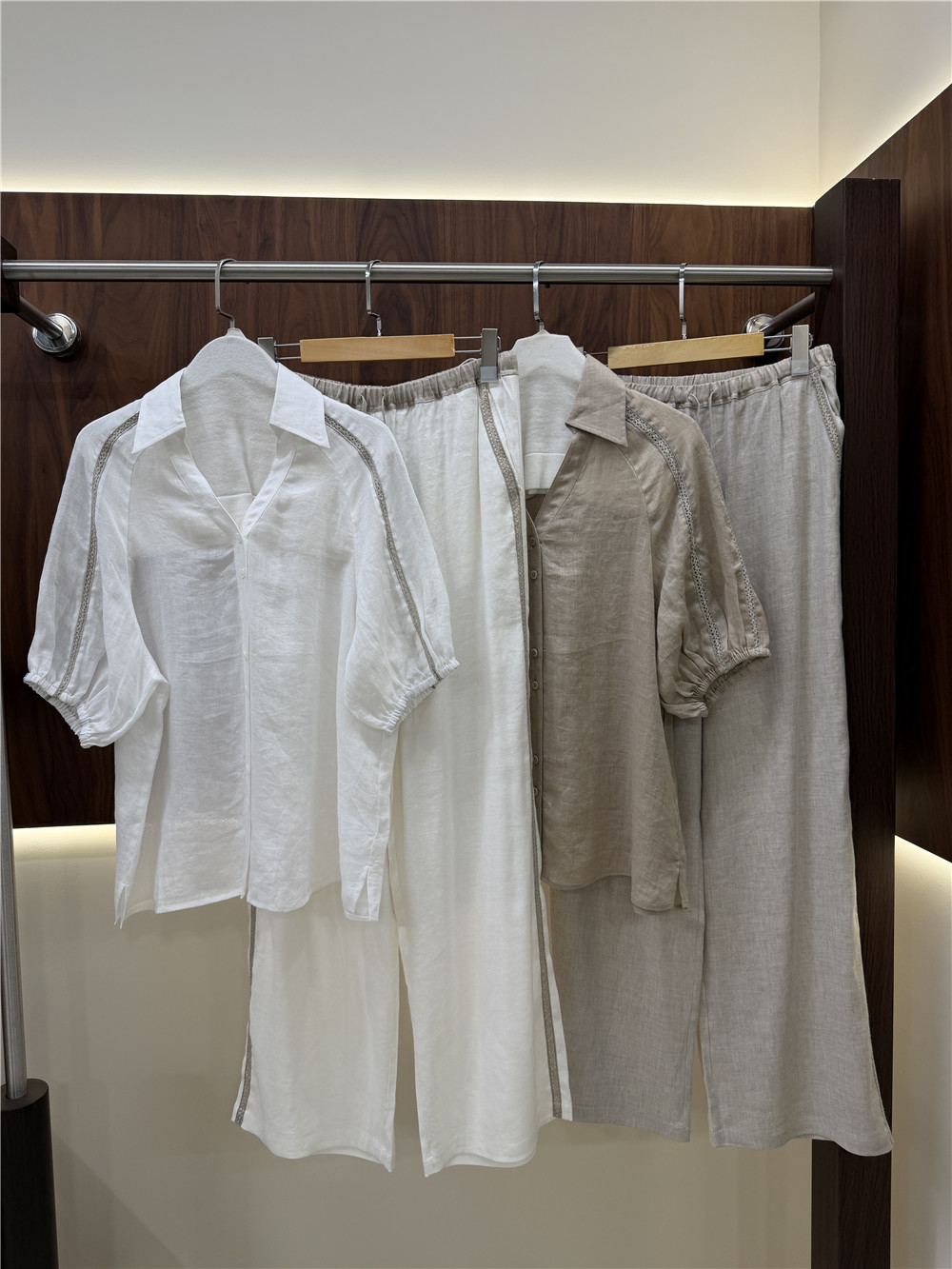 Women's Lape Short-Sleeve Shir - огляд і ціна Short Linen Drawstring