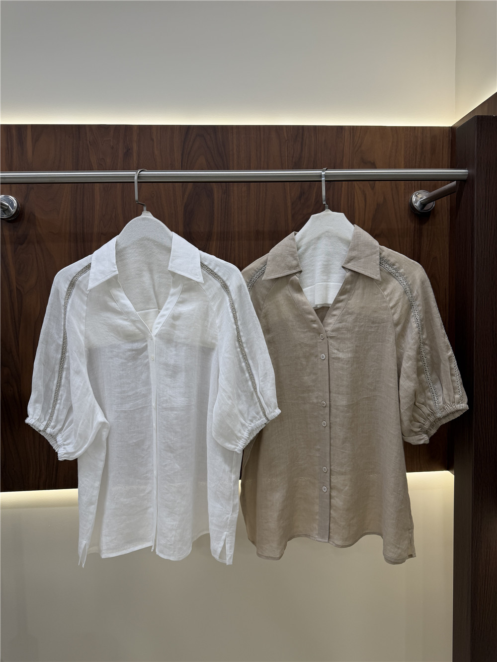 Women's Lape Short-Sleeve Shir - огляд і ціна Short Linen Drawstring