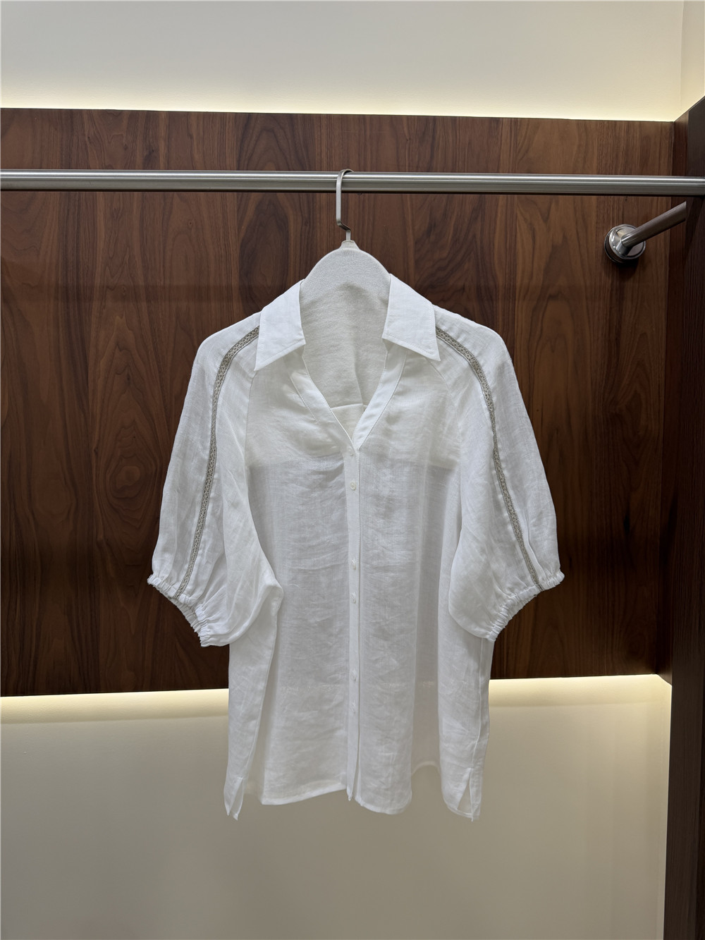Women's Lape Short-Sleeve Shir - огляд і ціна Short Linen Drawstring
