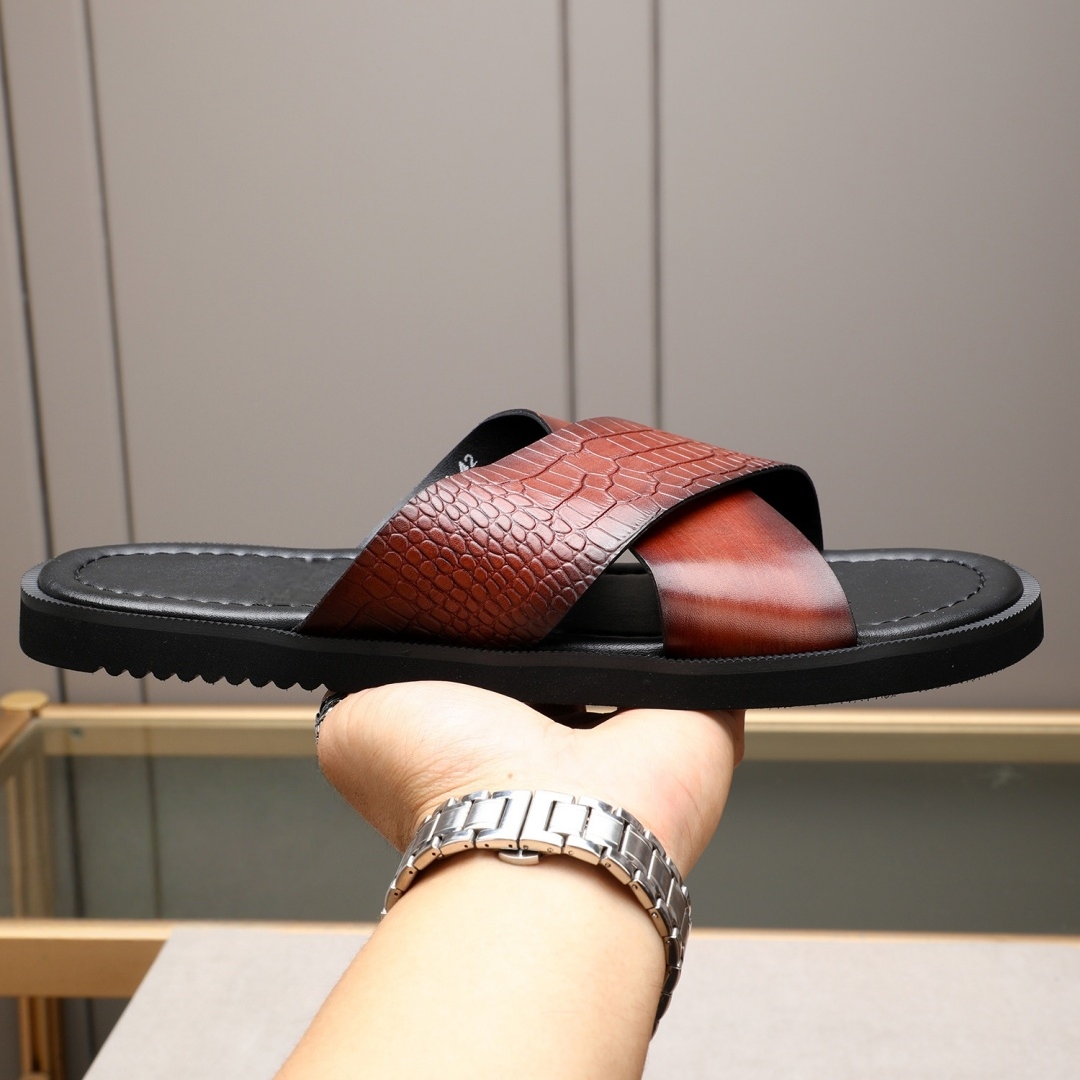 Luxury Brand Men's Shoes Handm - огляд і ціна Flip Flop Leather Men