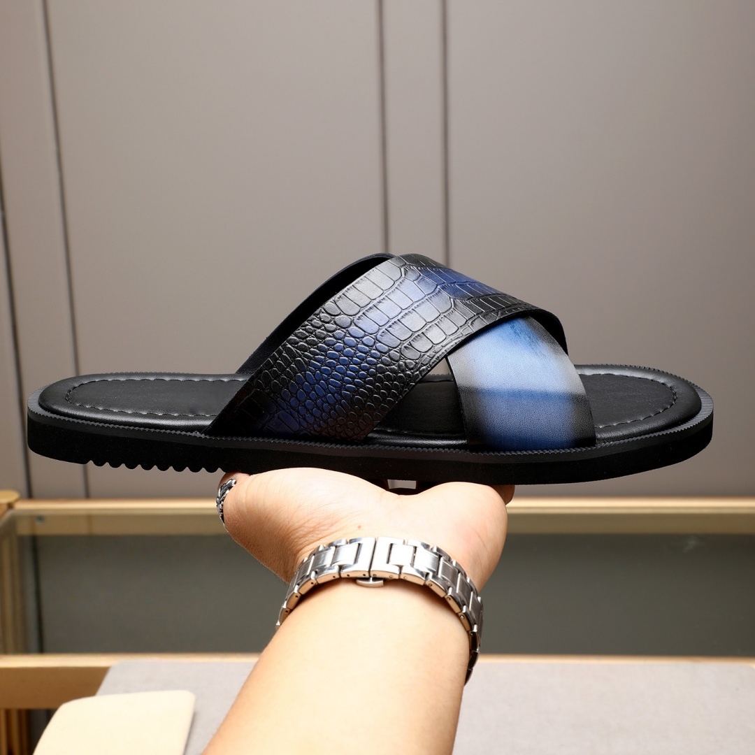 Luxury Brand Men's Shoes Handm - огляд і ціна Flip Flop Leather Men