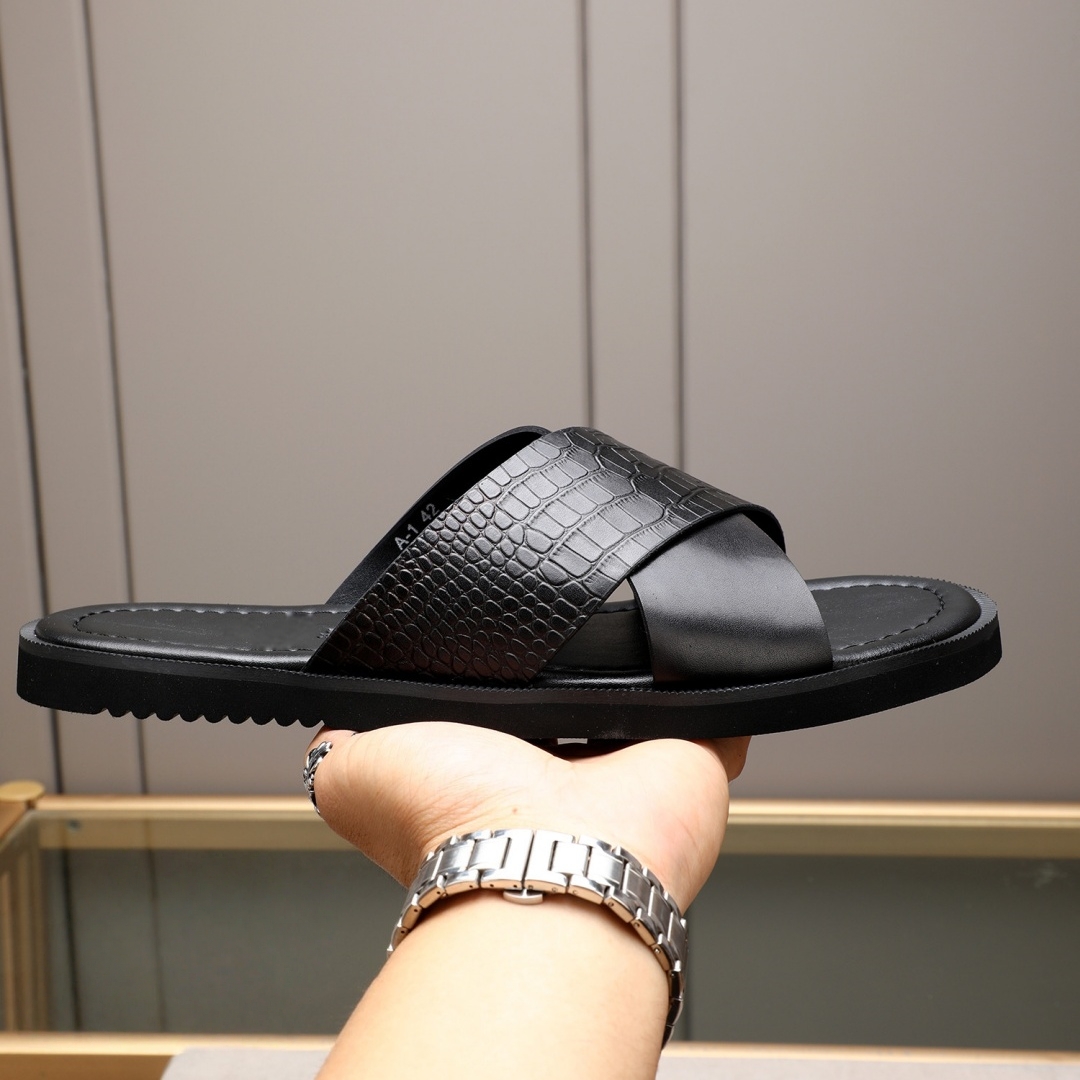 Luxury Brand Men's Shoes Handm - огляд і ціна Flip Flop Leather Men