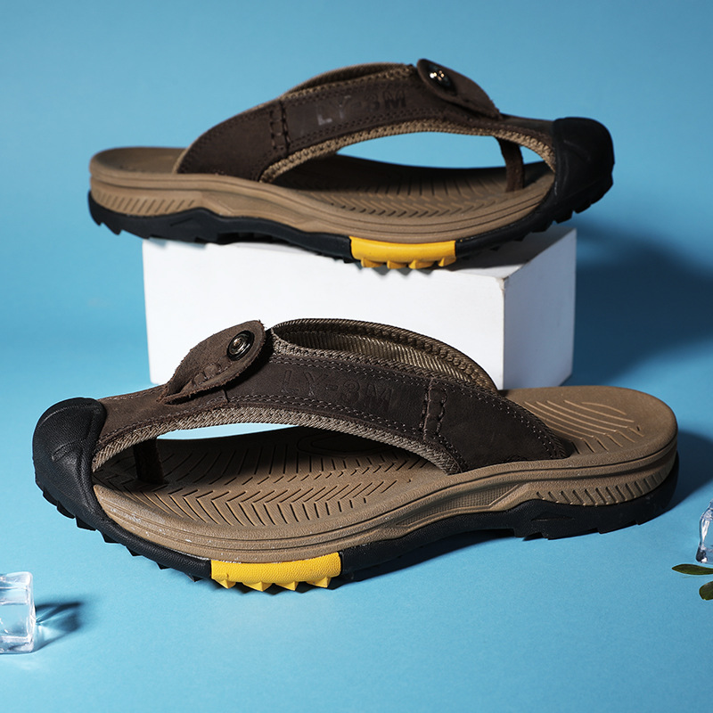 New Men's Genuine Leather Flip - огляд і ціна Flip Flop Leather Men