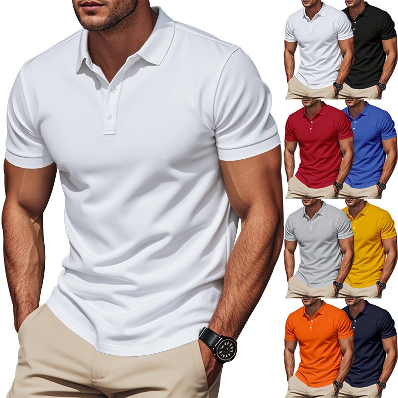 Casual Slim Fit Shirt Short Sl - огляд і ціна Polo Shirt Pique