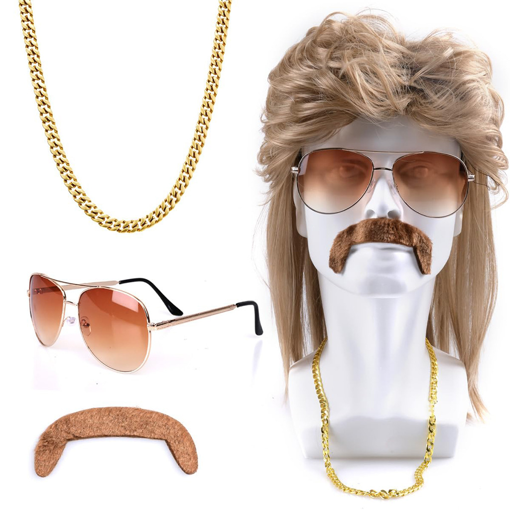 80s Disco Synthetic Wig Set Go - огляд і ціна Sunglass Retainer Cord