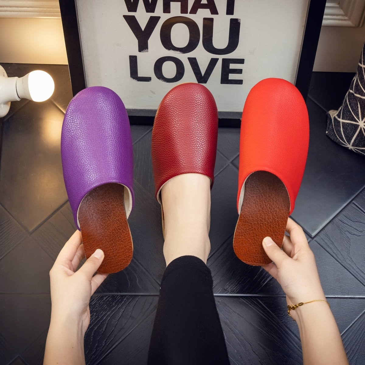 Fashion black leather slippers - огляд і ціна Flip Flop Leather Men