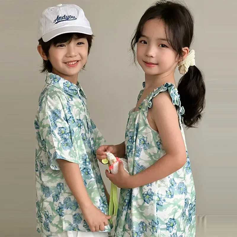 Look Boys Shirts Korean Childr - огляд і ціна Resort Shirt Floral