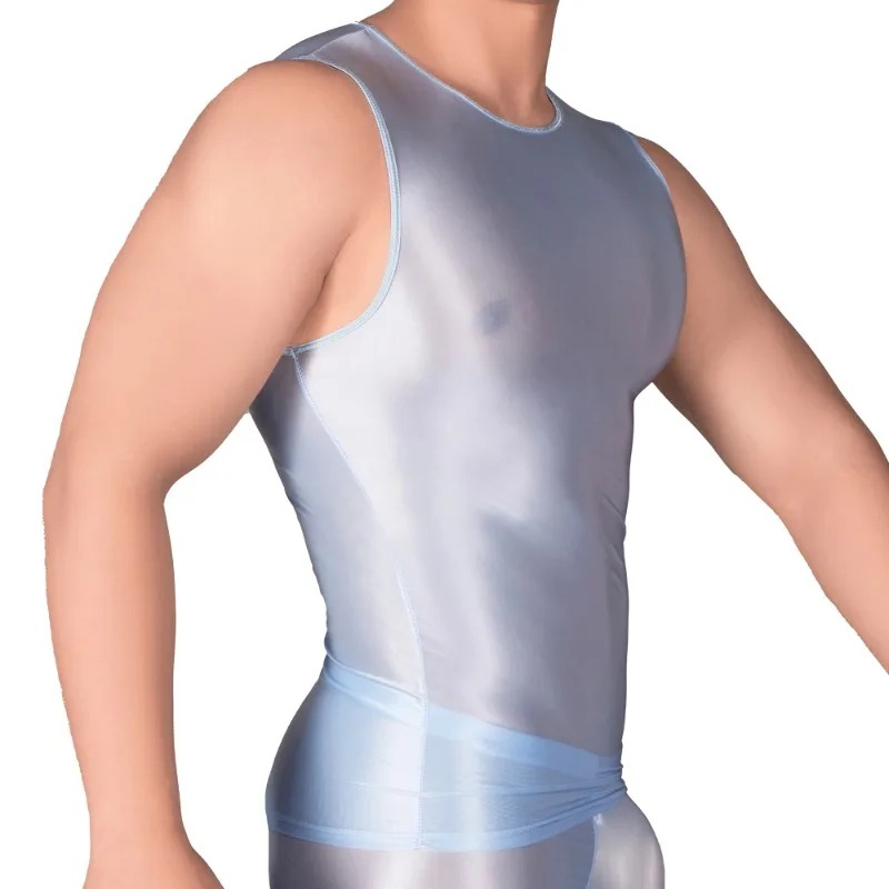 Solid Color Men's Slim Smooth  - огляд і ціна Tank Top Muscle