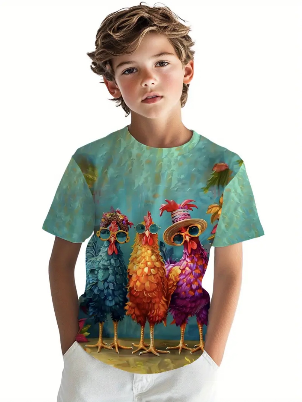 Kids' Tropical Macaw Parrots B - огляд і ціна Tee Graphic Print