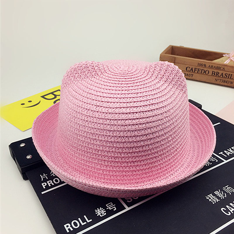 Cute Cat Ear Breathable Curved - огляд і ціна Bucket Hat Straw