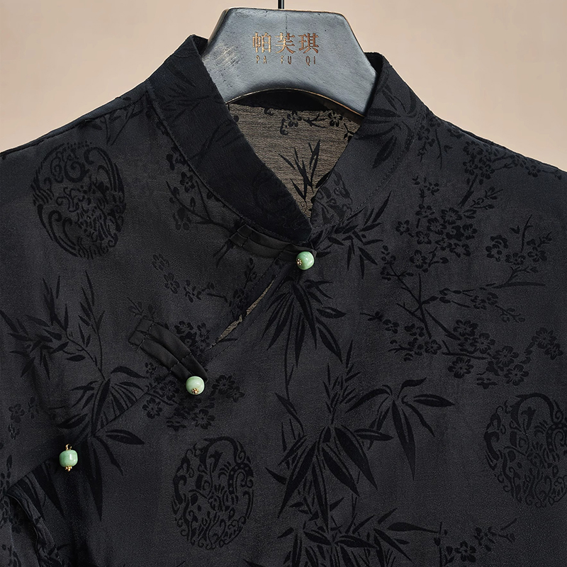 Retro Thin Shirt New Chinese S - огляд і ціна Shirt Camp Collar