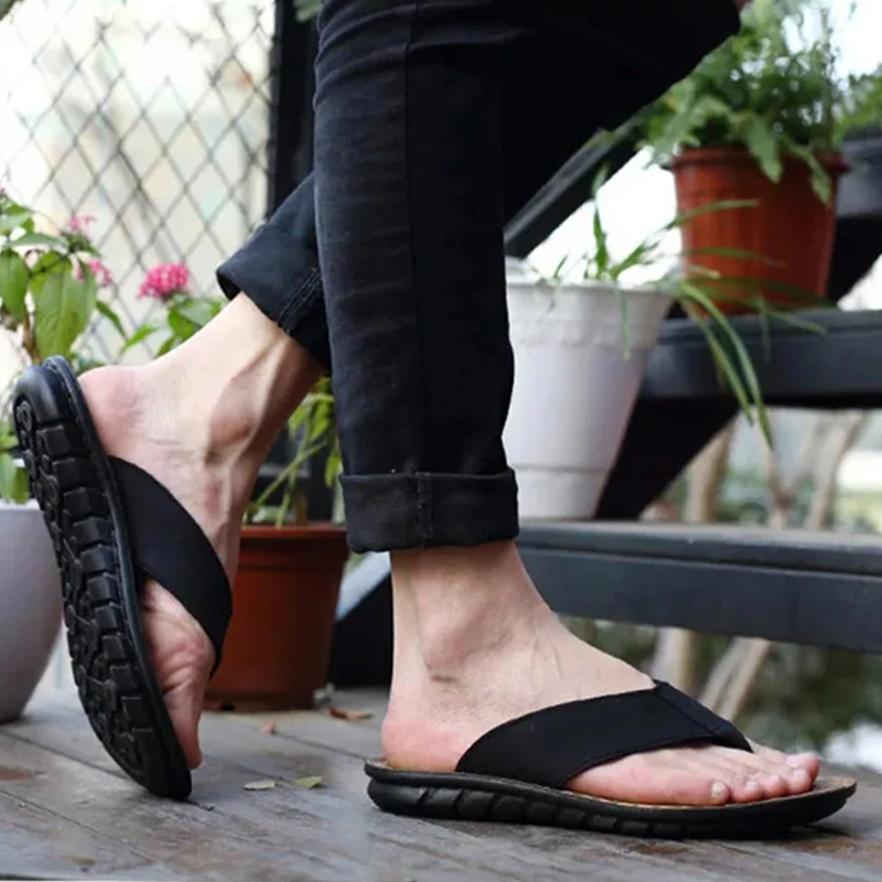 Summer Shoes Men Slippers Genu - огляд і ціна Flip Flop Leather Men