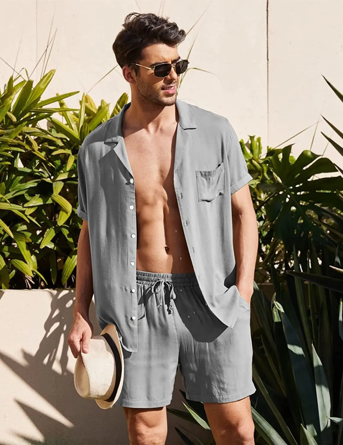 Summer Cotton Linen Shirt Set  - огляд і ціна Linen Shirt Breathable