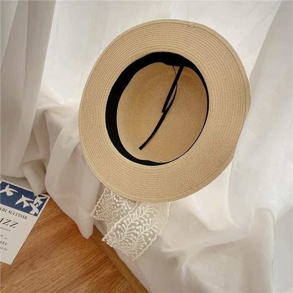 Style Accessory Lace Bow Straw - огляд і ціна Bucket Hat Straw