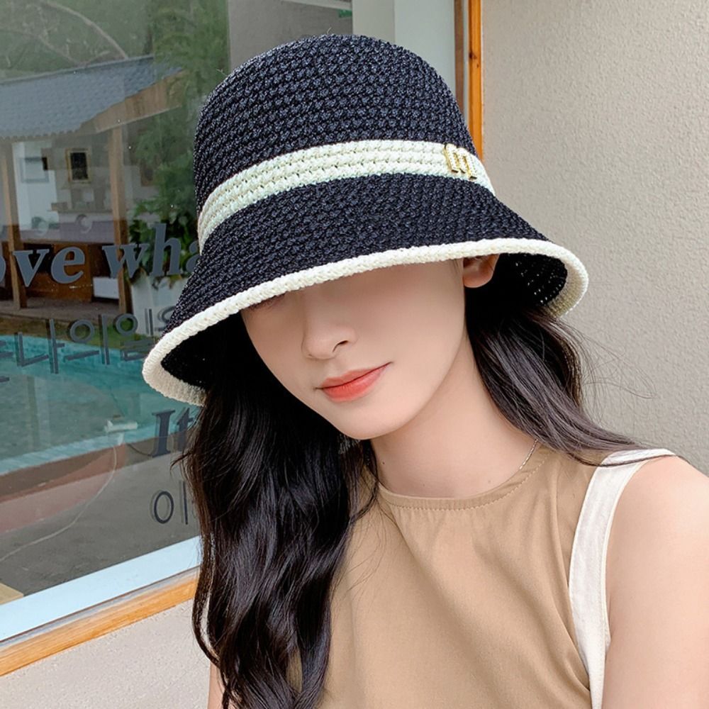Elegant Bow Fisherman Hat Fold - огляд і ціна Bucket Hat Straw